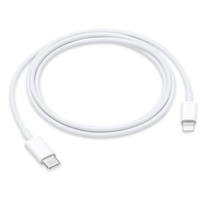 Apple USB-C To Lightnings Cable, 100 cm (1 mtr) length, Compatible with upto 96 W USB-C Power Adapter, Fast Charging, Original, White Apple USB-C To Lightnings Cable, 100 cm (1 mtr) length, Compatible with upto 96 W USB-C Power Adapter, Fast Charging, Original, White