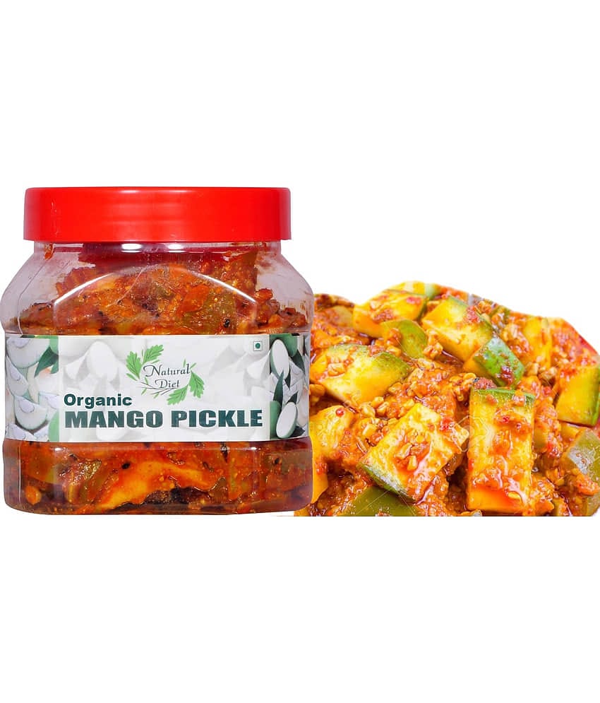 Natural Diet Organic Mango Pickle Aam ka achar (Without Seed) ||Traditional Punjabi Flavor, Tasty & Spicy Pickle 500 g