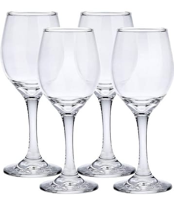 Somil Wine  Glasses Set,  250 ML - (Pack Of 4)