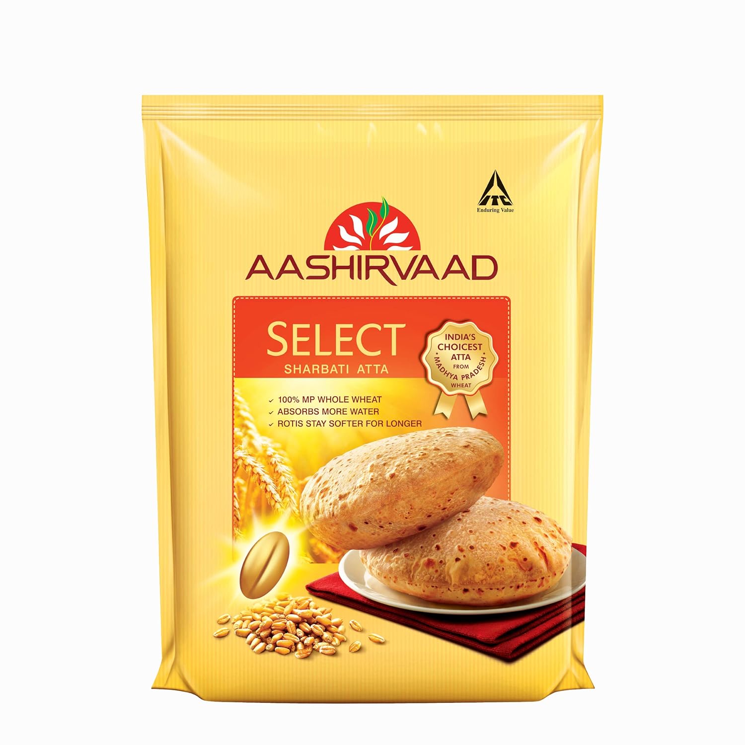 Aashirvaad Select Sharbati Atta, 5Kg Pack Of 3