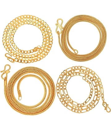 AanyaCentric - Gold Plated Brass Chain ( Pack of 4 )