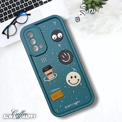 Green COFFEE (ALWAYS HAPPY) Silicone case for Oneplus Nord CE