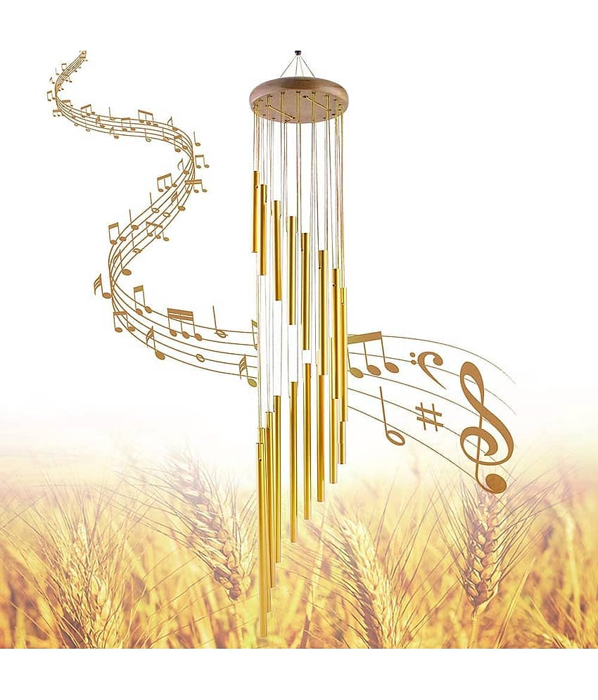 KRAMOX Metal Wind Chime Bells & Pipes Rods Brass Rod Indoor Windchime Pack of 1