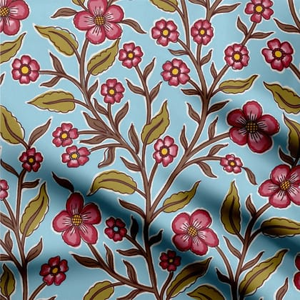 Sanganeri flower tangle-Cotton
