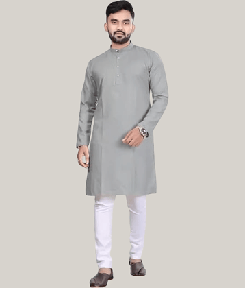 Balaji's Blue Cotton Blend Regular Fit Men's Kurta Pyjama Set ( Pack of 1 )