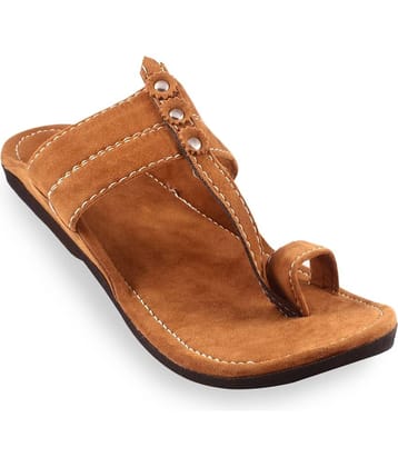 Anjaneya Creations Tan Men's Kolhapuris