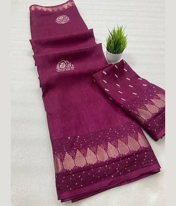 Bhuwal Fashion Art Silk Embellished Saree With Unstitched Blouse Piece ( Turquoise )