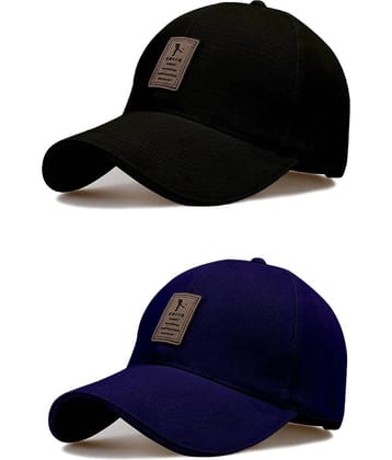 Alamos Pack of 2 Cotton Men's Cap ( Black )