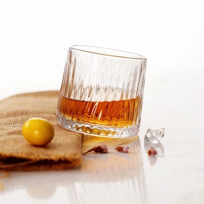 ROTATABLE WHISKEY GLASS - SET OF 6-Striped Roller