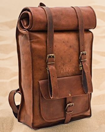 Pure Leather Brown Back Pack