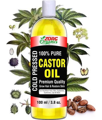Zorg Organics Premium Cold Pressed Castor Oil For Skin and Hair Oil 100 mL