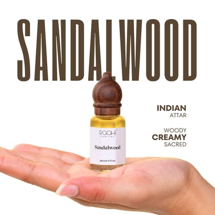 Sandalwood Attar | Authentic Indian Attar | Handcrafted in Kannauj-12ml