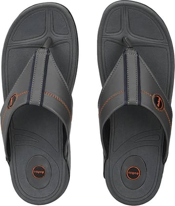 softio - Gray Men's Leather Slipper