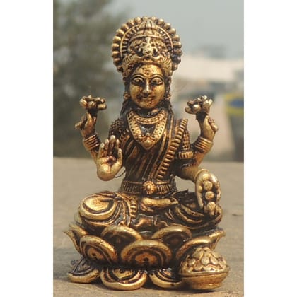 Brass Showpiece Laxmi Ji God Idol Statue (BSMAS1688 L)