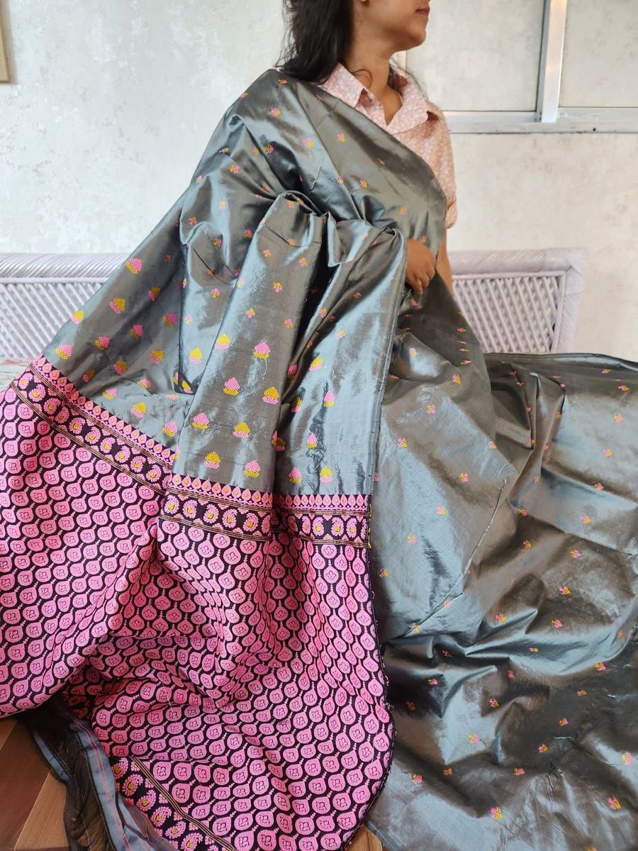 Mulberry Silk Saree/ Assam Paat Silk