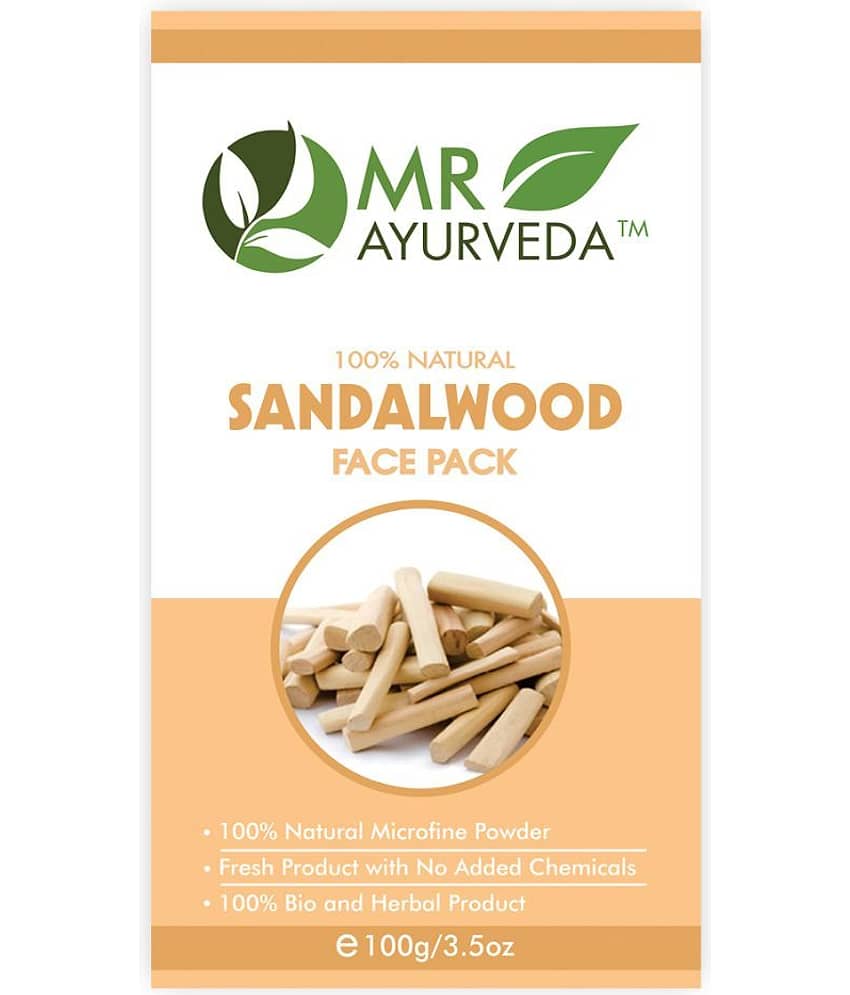 MR Ayurveda Sandalwood Powder for Clear Skin Face Pack Masks 100 gm