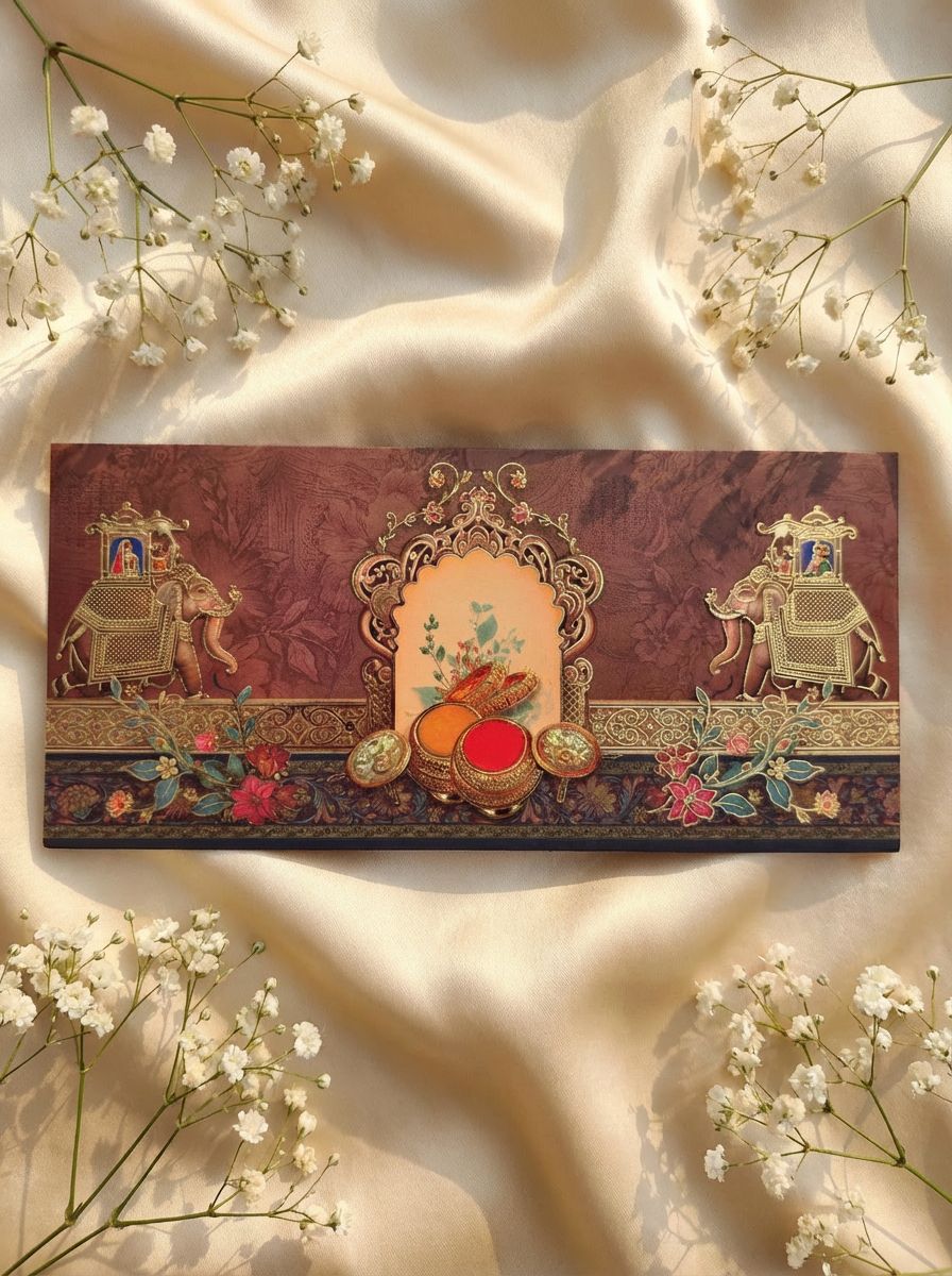 Royal Tilak Money Envelope – Traditional Designer Envelope for Wedding & Festive Gifting