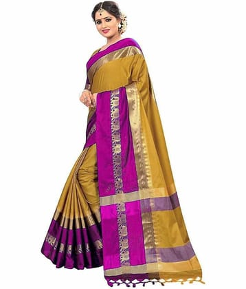 fab woven Cotton Blend Self Design Saree With Unstitched Blouse Piece ( Multicolour )
