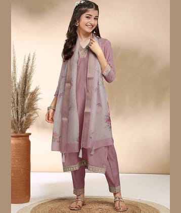 A TO Z CART Girls Cotton Kurti with Pants ( Pack of 1 , Pink )