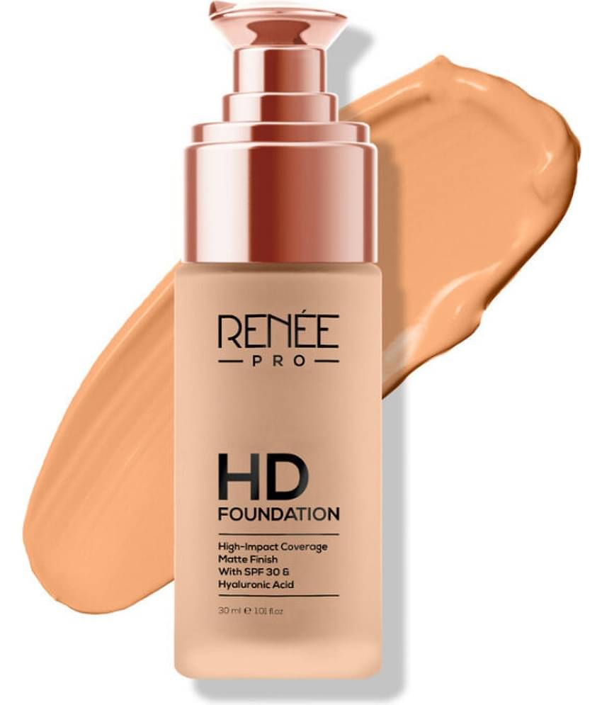 Renee Pro HD Coverage Foundation - Maple, Matte Finish, Highly Blendable Formula, SPF15, 30Ml