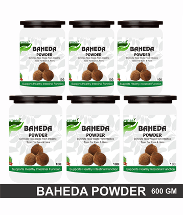Rawmest 100% Pure Baheda For Healthy Hair Powder 600 Gm Pack of 6