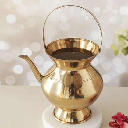 Brass Kamandal Statue � Religious Water Pot Showpiece, Height : 5.6 Inch (ZMAS530 F)