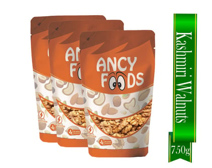 Ancy Kashmiri Walnut Kernels 750 Grams (250 Grams X 3) โ Akhrotgiri | Rich in Proteins and Antioxidants โ Supports Brain Health , Enhances Memory, Boosts Mood, Supports Heart Function, Improv Ancy Kashmiri Walnut Kernels 750 Grams (250 Grams X 3) โ Akhrotgiri | Rich in Proteins and Antioxidants โ Supports Brain Health , Enhances Memory, Boosts Mood, Supports Heart Function, Improv