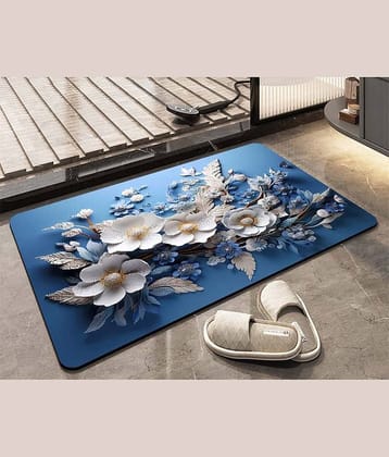 mahek accessories Set of 1 Anti-skid Rubber Door Mat ( 40 X 60 cm ) White