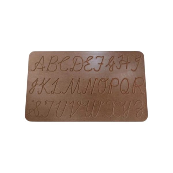 Wooden White Tracing Board Stencil (Capital Cursive Alphabets)