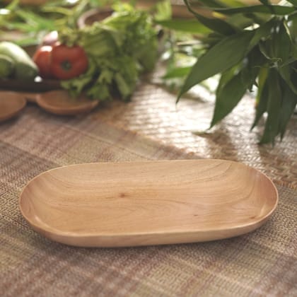 AGAJA SALAD PLATTER-WOODEN / ACACIA WOOD / 1 PLATTER