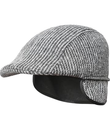 Zacharias - Gray Woollen Men's Cap ( Pack of 1 )
