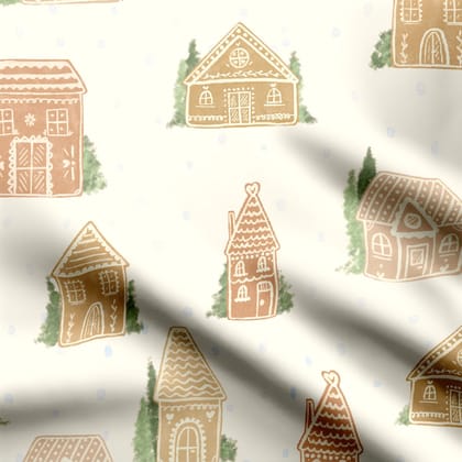 Christmas Prints6 Crepe Fabric