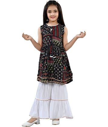 Arshia Fashions Girls Rayon Kurta and Sharara Set ( Pack of 1 , Yellow )