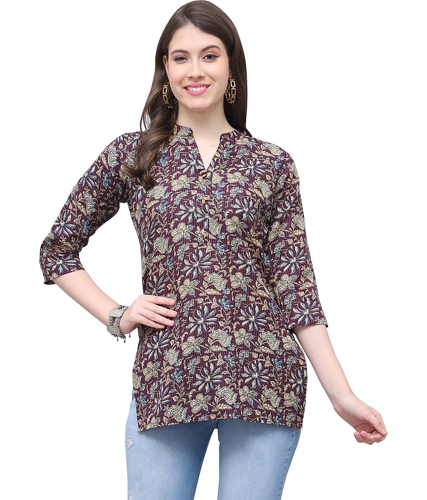 Cotton Blend Short Kurti For Women (Pack of 1)