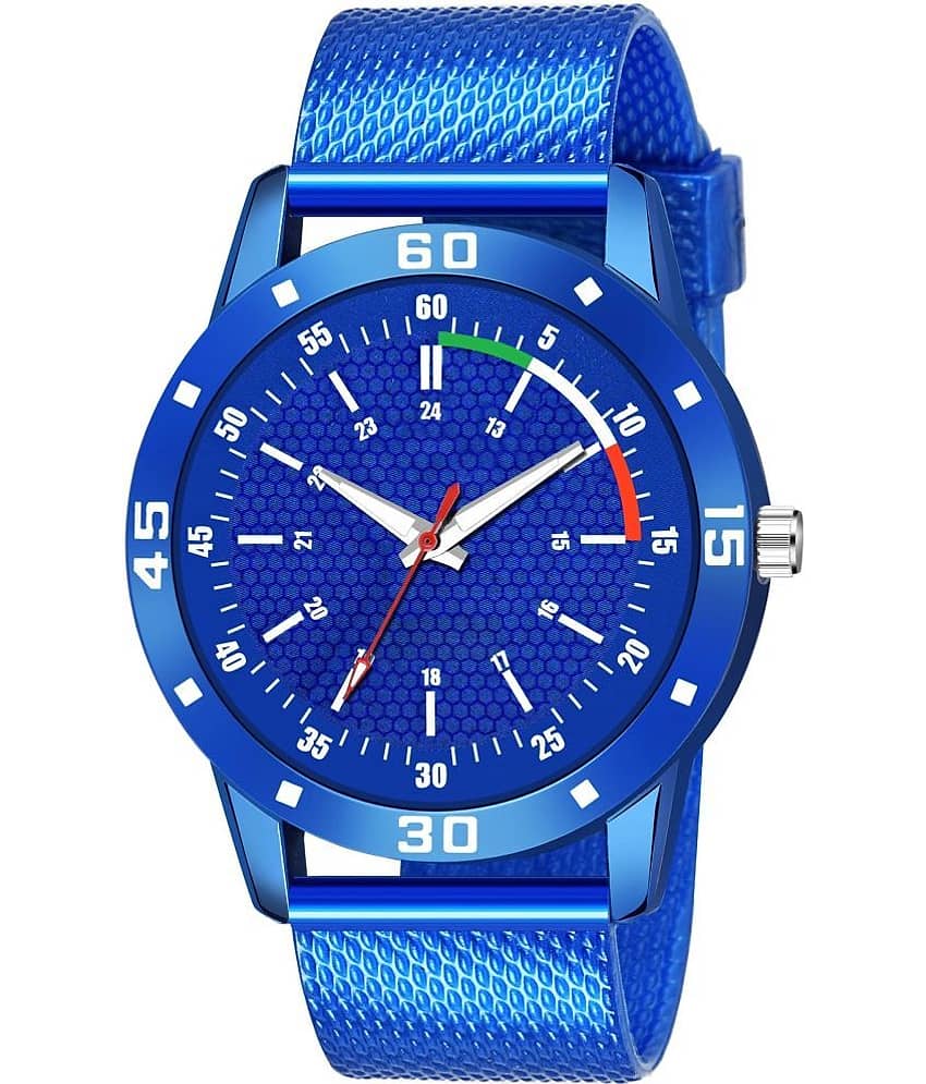 AQUA BLISS Blue PU Analog Men's Watch