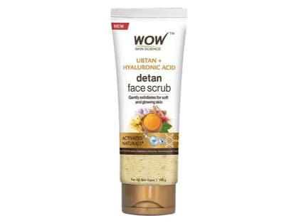 WOW Skin Science Ubtan + Hyaluronic Acid Detan Face Scrub - 100 ml