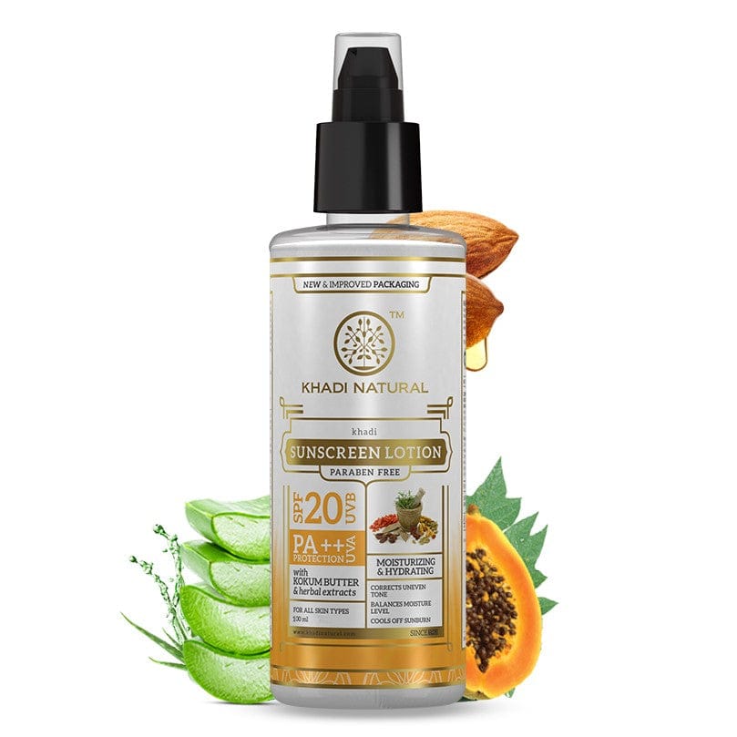 Khadi Natural Sunscreen Moisturising Lotion - SPF 20 - 100ml