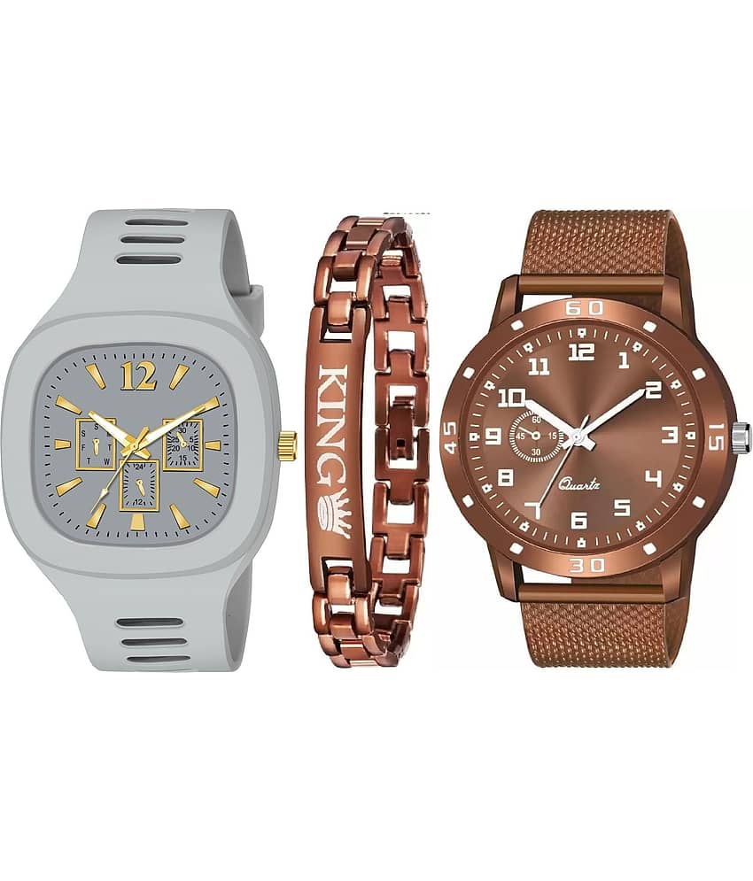 Shivark Multicolor Silicon Analog Men's Watch