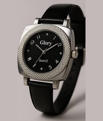 Cosmic Black Silicon Analog Womens Watch