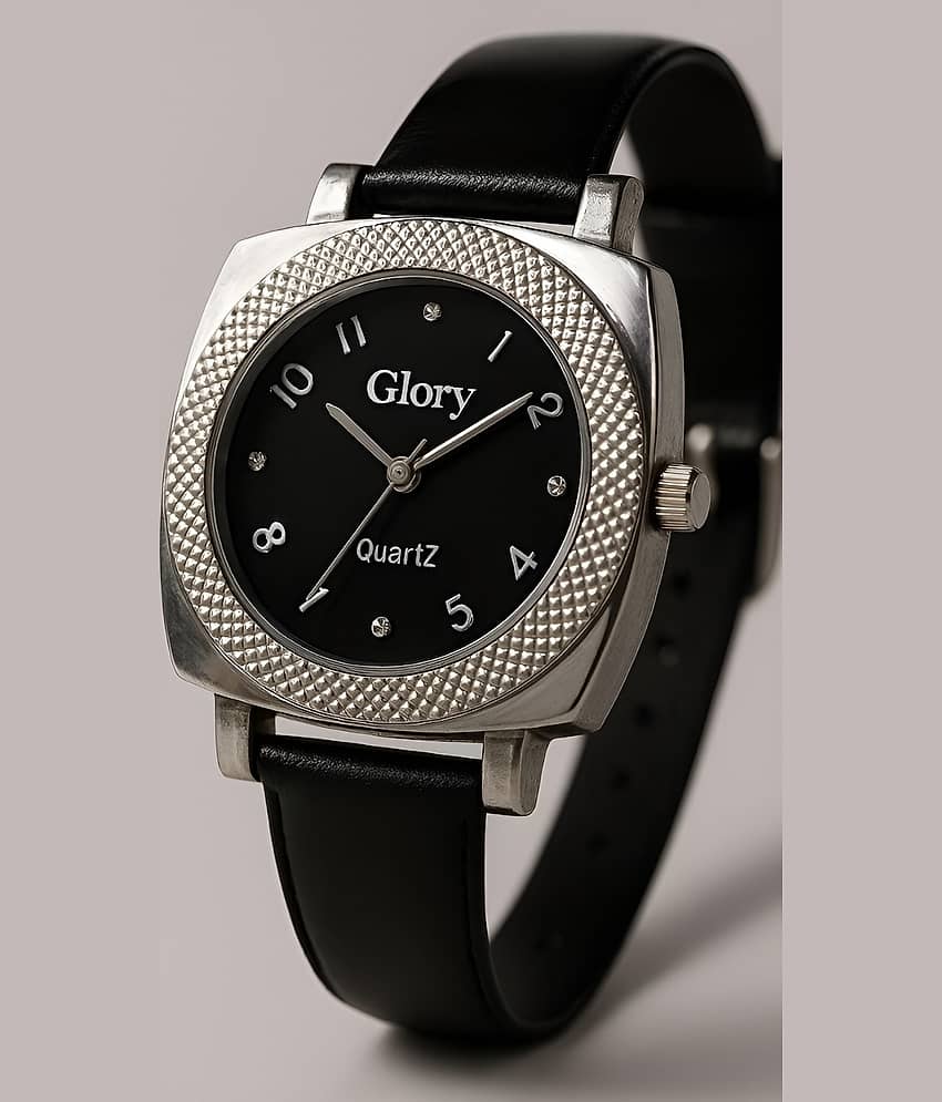 Cosmic Black Silicon Analog Womens Watch