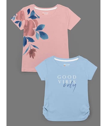 HELLCAT - Multicolor Cotton Blend Girls T-Shirt ( Pack of 2 )