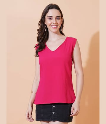 Kintu Parantu Women's Crepe Tank Top ( Pink )