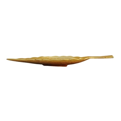 Aluminium Decorative Neem Leaf Gold Hammerd (AMAS3182/13)