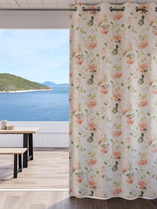 DDECOR - 100% PolyesterFloral PatternDoor 7 Ft|135 CM X 225 CM| - Pink