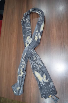 TULIP Traditional Artisians' Upliftment Livelihood Program Floral Print Scarf with Tassels, Blue and Cream, Lightweight Fashion Accessory TULIP Traditional Artisians' Upliftment Livelihood Program Floral Print Scarf with Tassels, Blue and Cream, Lightweight Fashion Accessory