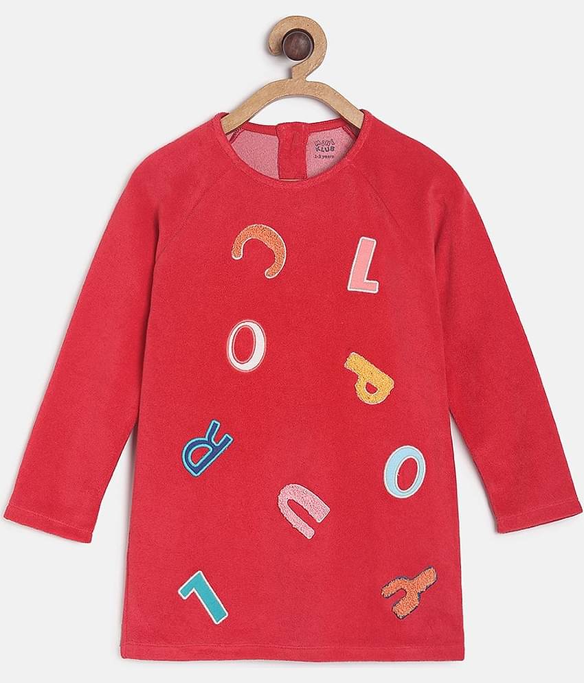 MINI KLUB Pack of 1 Baby Girls Cotton Dress ( Red )