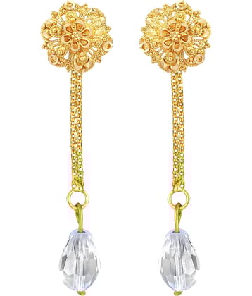 VIVASTRI Golden Drop Earrings ( Pack of 1 )
