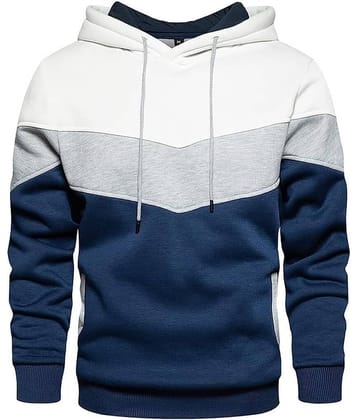 TAZO Fleece Hooded Men's Sweatshirt - White ( Pack of 1 )