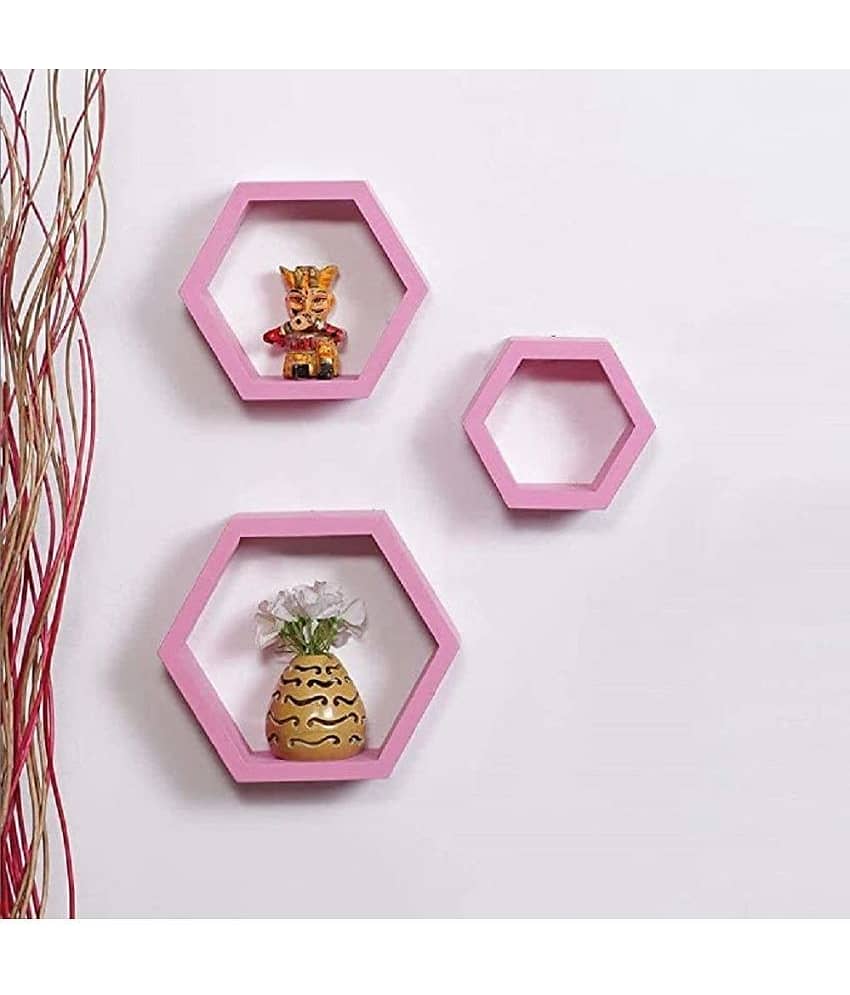 TFS Floating Shelves Pink MDF - Pack of 1