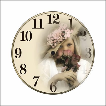 Vintage Floral Wall Clock, Round Decorative Clock with Rose Design,Cream Best for Return Gift Birthday | Kids | Room | Home | Office (8 INCH) Vintage Floral Wall Clock, Round Decorative Clock with Rose Design,Cream Best for Return Gift Birthday | Kids | Room | Home | Office (8 INCH)